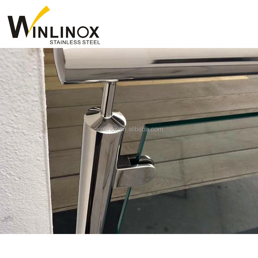 Outdoor inox steel frameless terrace glass spiral staircase prices