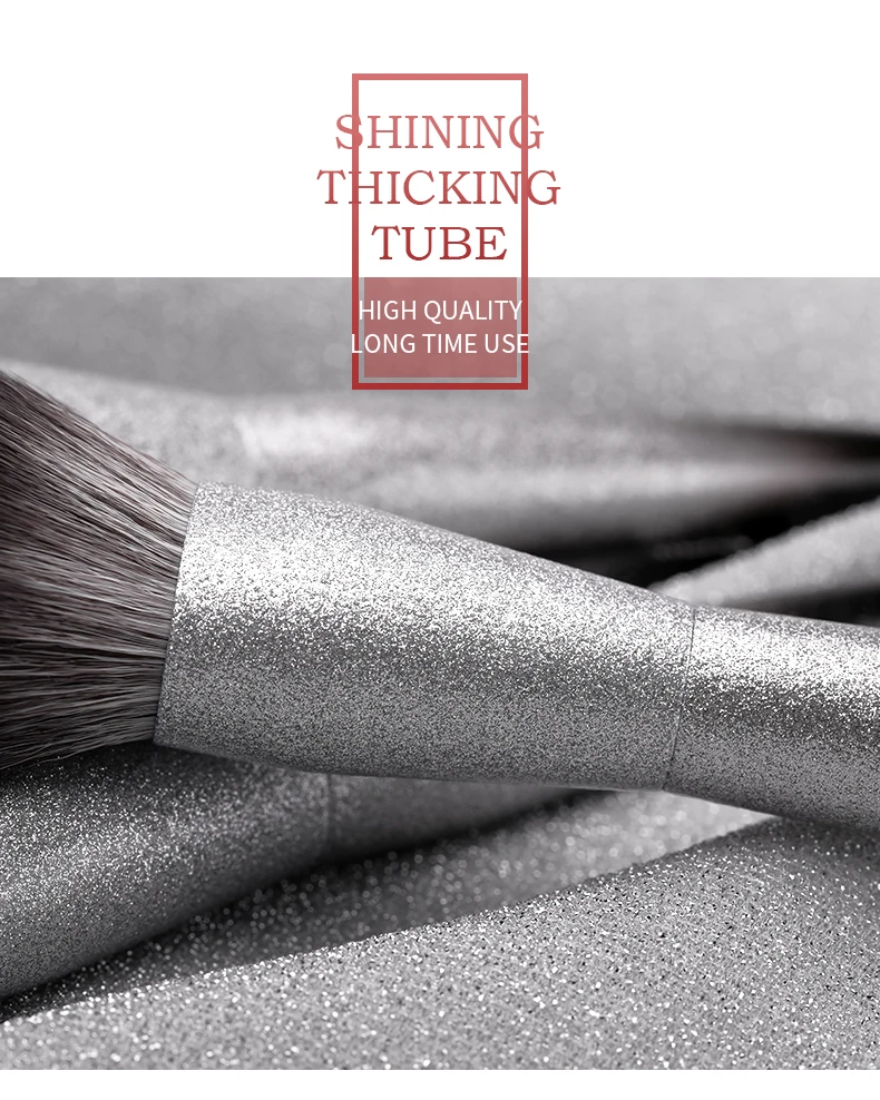 MSQ SILVER FOX 13pcs makeup brushes Luxury collective set cosmetics case