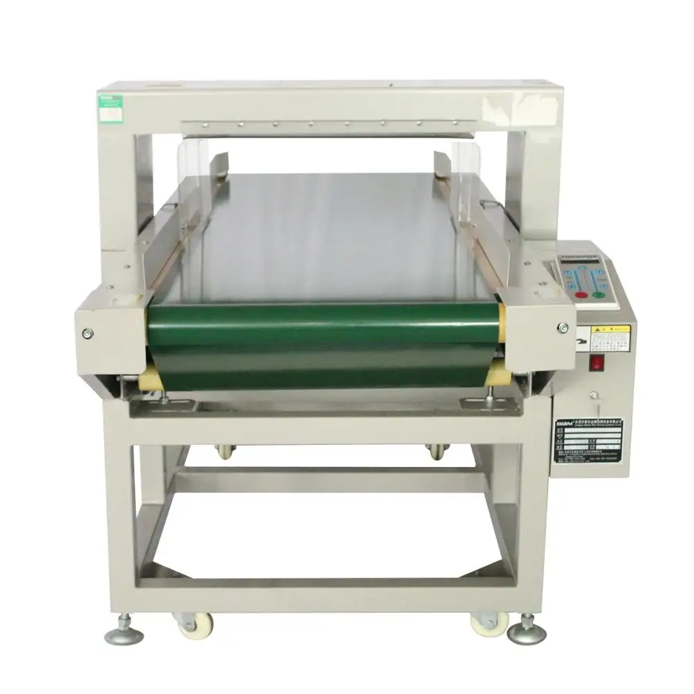 
Touch screen conveyor belt needle detector for garment and textile 