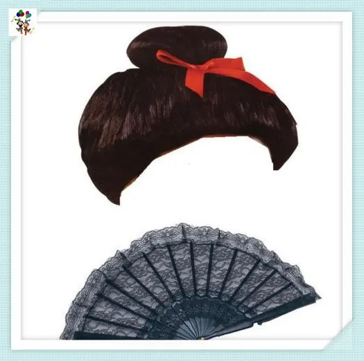 Party Fancy Dress Costume Geisha Japanese Oriental Synthetic Cosplay Wigs HPC-1196