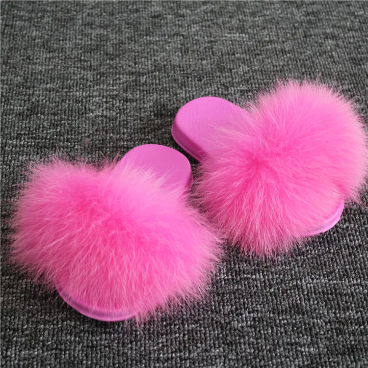 Оптовая продажа, детские мягкие сандалии с меховой подкладкой из лисьего меха