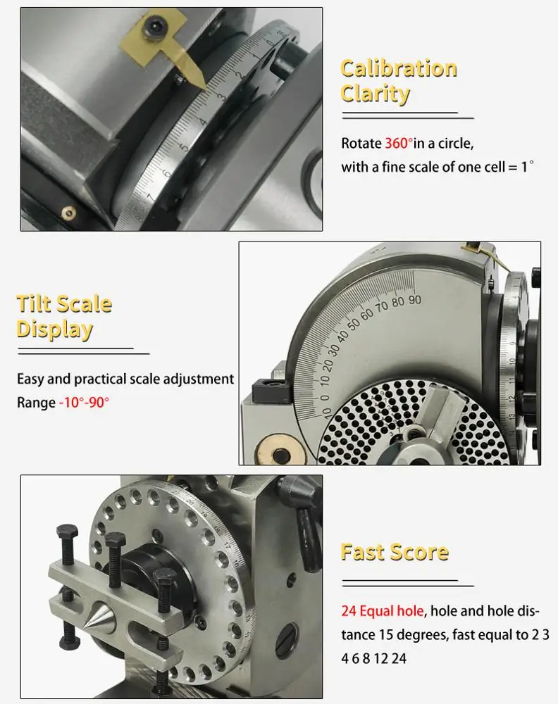 BS-0 5 inch 3 Jaw Chuck Precision Semi Universal Dividing Head