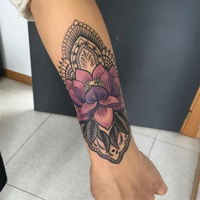 HB601-HB640 In Stock Half Arm Leg Body Art Painting Temporary Tattoo Sticker For Men