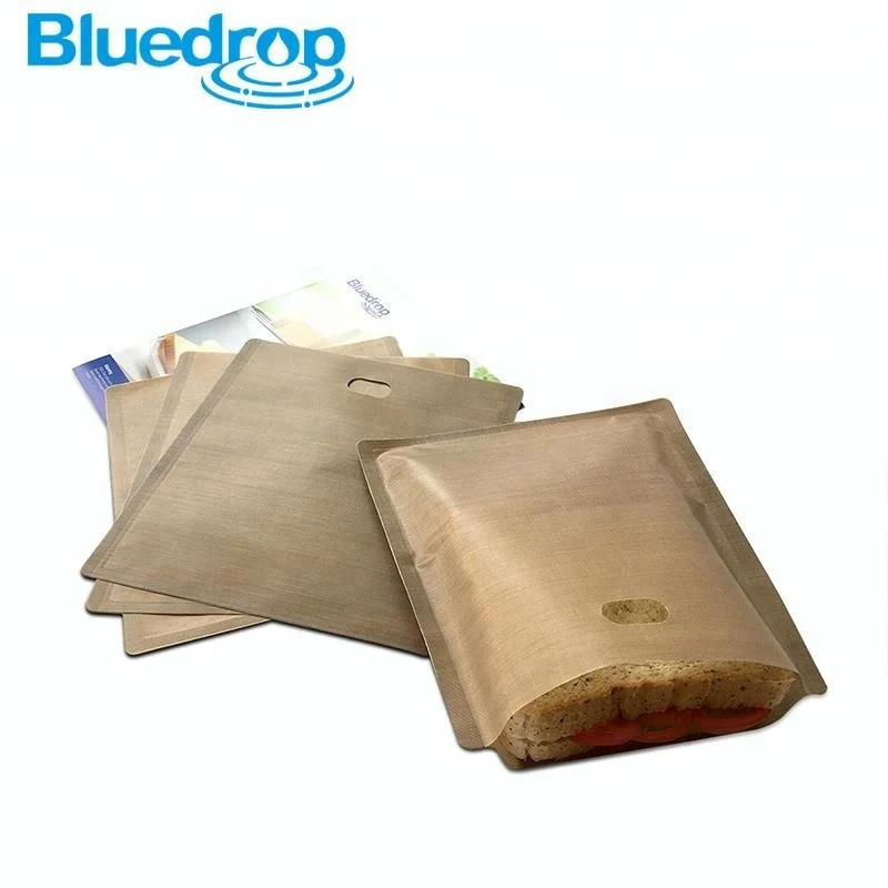 Мешки для тостера Bluedrop с антипригарным покрытием мешки сыра хлеба ПТФЭ сэндвич-карманы упаковка из 3 шт.