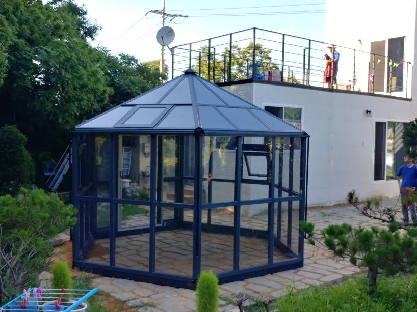 
High Quality Polycarbonate Sheet Octagonal Garden Greenhouse 