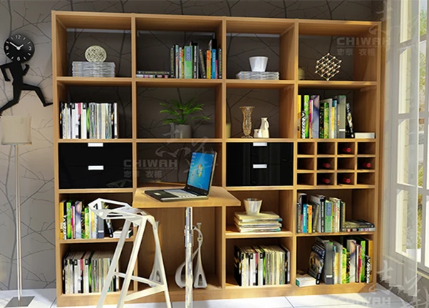 
Hot Sell Elegant Modern Bookcase/Bookshelf with Bureau 