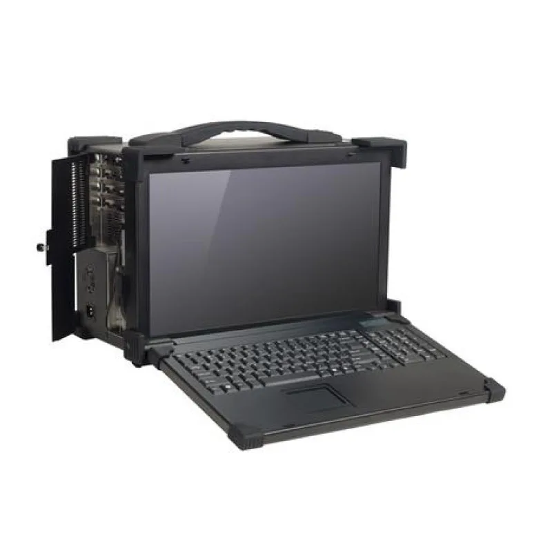 
17.3 inch LCD Portable Industrial Rugged Downward Computer With 4*full-length expansion slots 4*3.5 HDD 