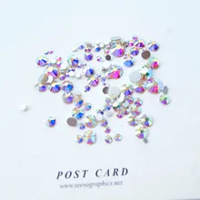 Venda! Super 10 g/saco misture tamanhos plano voltar Nail Art cola na Non Hotfix strass de cristal telefone diy decoração