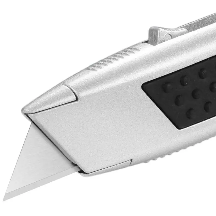 TPR rubber Zinc alloy  metal auto retract safety knife