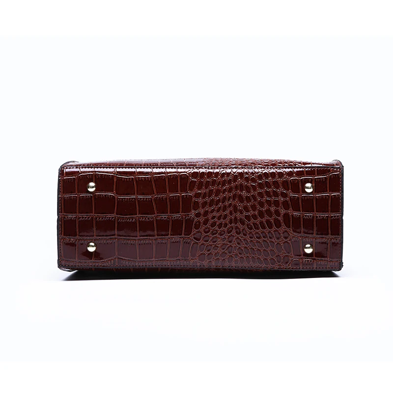 Trending alligator grain pu leather bag handbags for women ladies hand bags