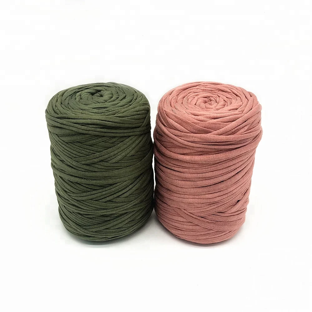 Spaghetti yarn in 100% cotton crochet yarn t shirt yarn