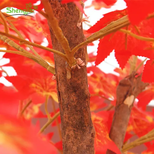 High simulation ornamental plants 1.8m artificial red maple bonsai tree