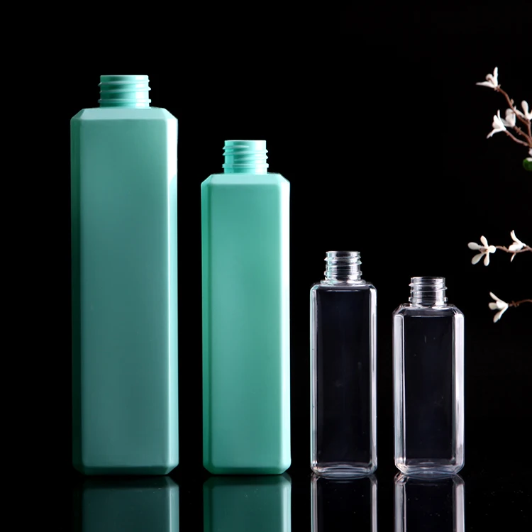 
90ml 100ml 200ml 500ml customized color and printing square pet bottle 