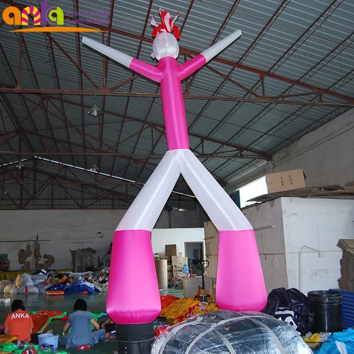Customized inflatable air dancer/inflatable cartoon cat sky dancer air tube man with 2 legs for advertising