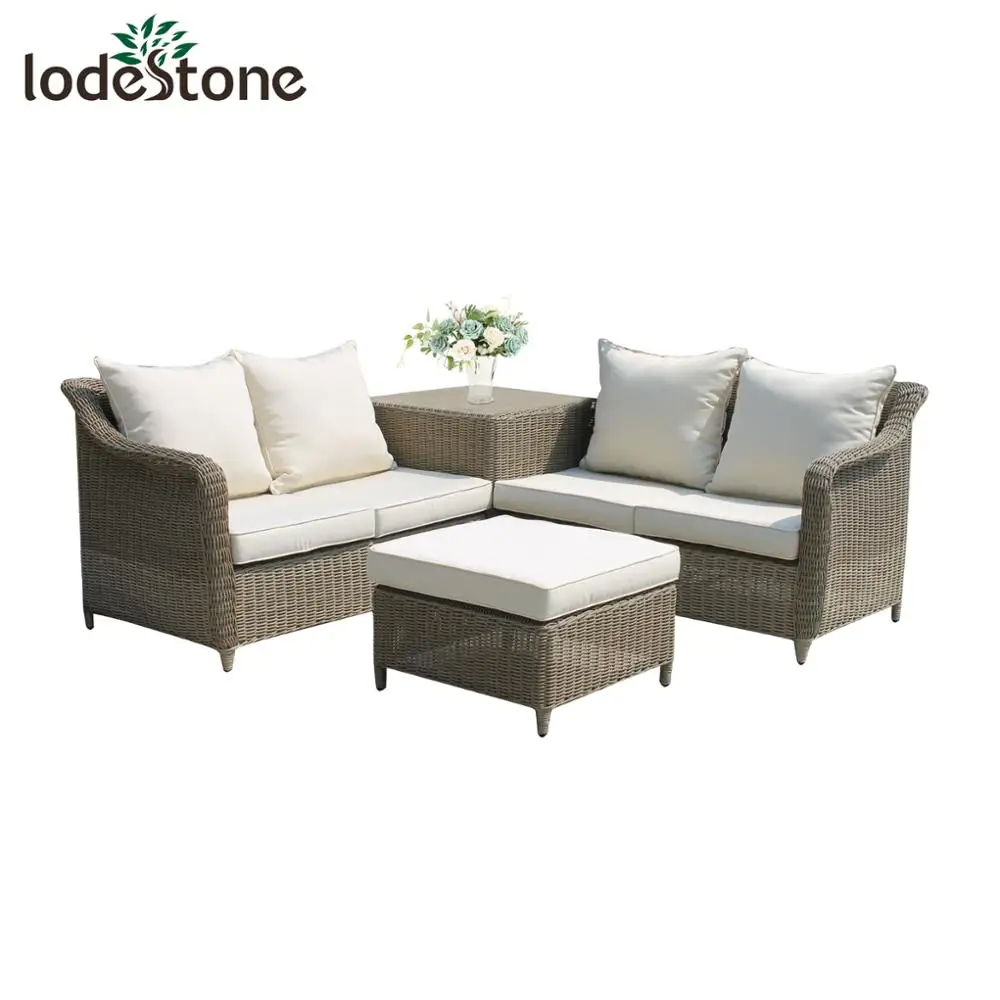 Уличный Плетеный угловой диван современного дизайна, 4 шт., для продажи, садовая мебель из ротанга, диван, набор для отдыха