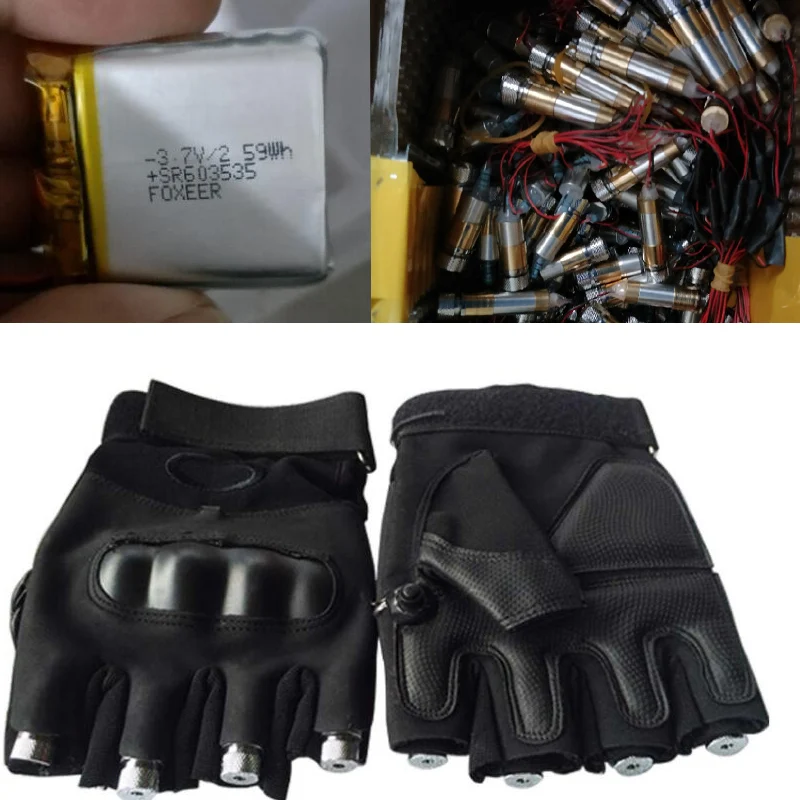 Factory Real Laser Show Glove For Stage Dancing Half Glove With Lasers Battery Rechargeable 4 Lasers Per Glove
