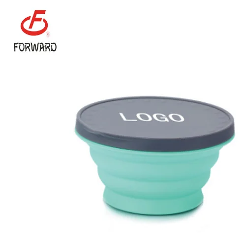 2019 new portable food grade silicone foldable pet travel bowl pet feeding bowl