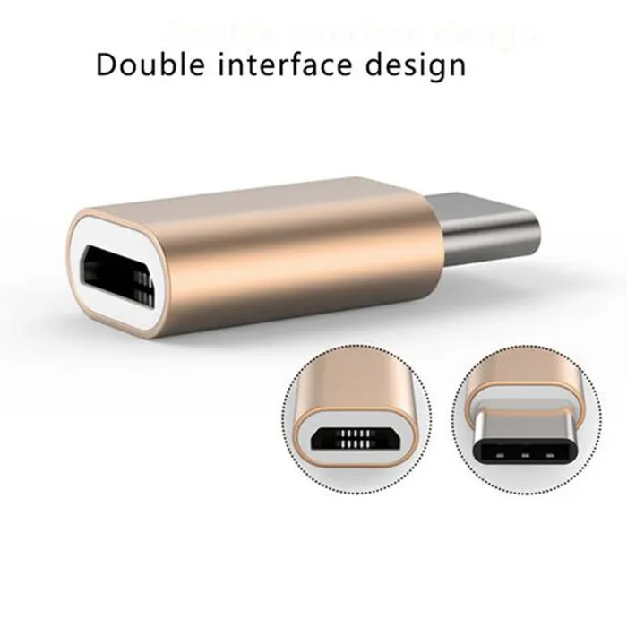 
Aluminum alloy Type-C 5Pin Converter Cahrging Data OTG USB-C Gender Micro USB to Type C Adapter 