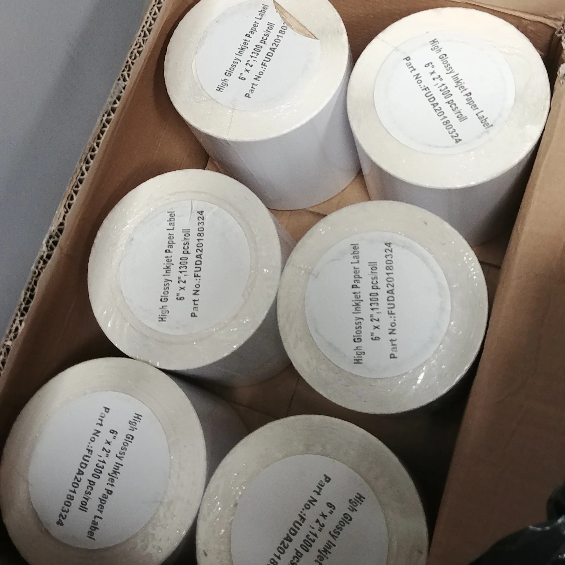 White matte BOPP inkjet label roll for TM-3500 C7500 color label printer