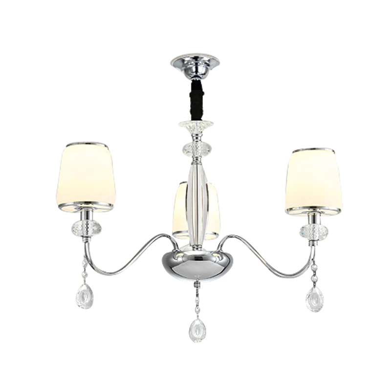 
E14 LED Restaurant Lights K9 Crystal Glass Lampshade European Style Hall Chandelier and Pendants Light Home Decorate Lamp 