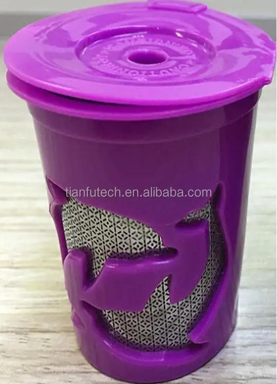 Травление типа дельфина серебряная сетка Многоразовые K-CUP для кофемашины Keurig 2 0 и 1