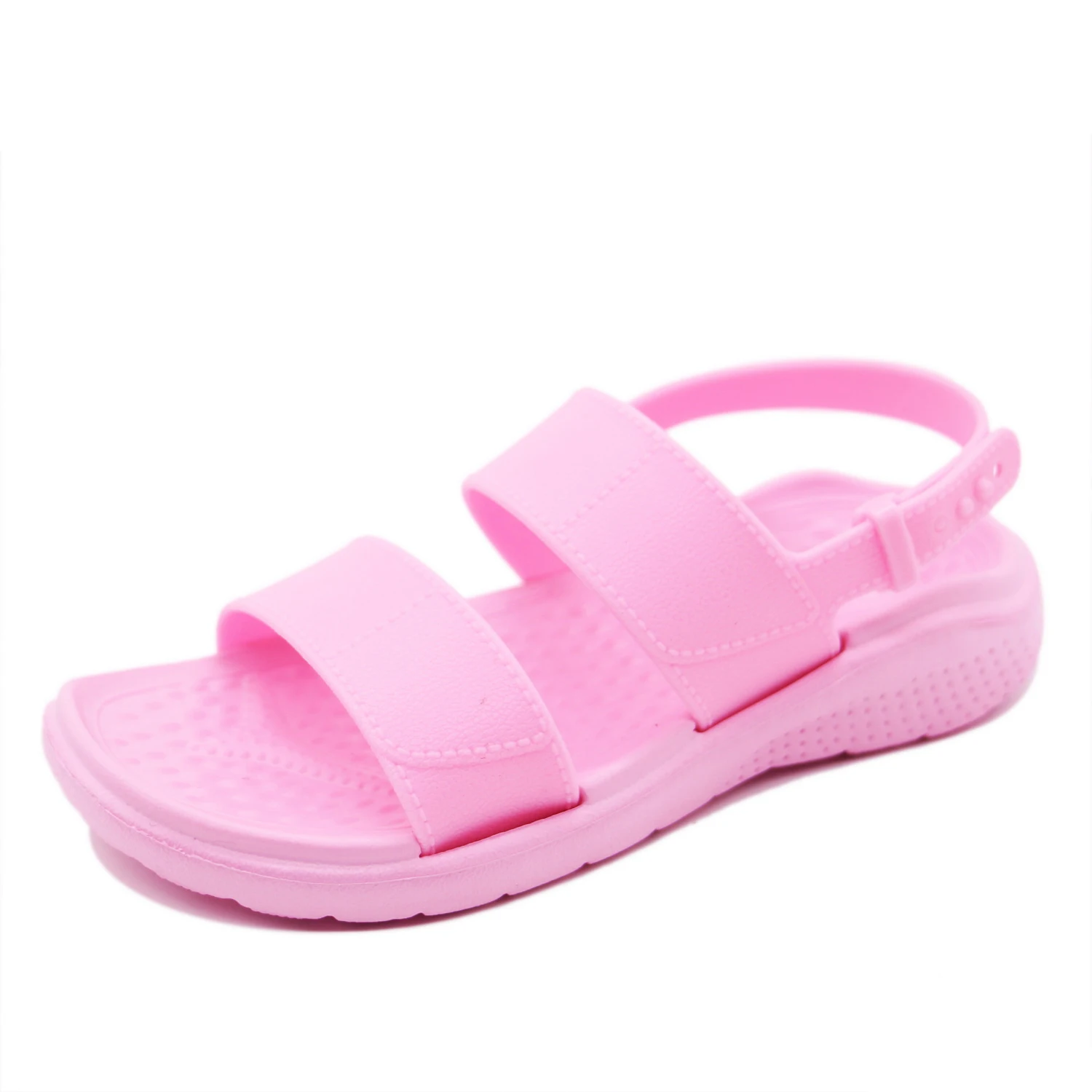 Розовые летние пляжные Повседневные тапочки, милые Нескользящие уличные сандалии для девочек