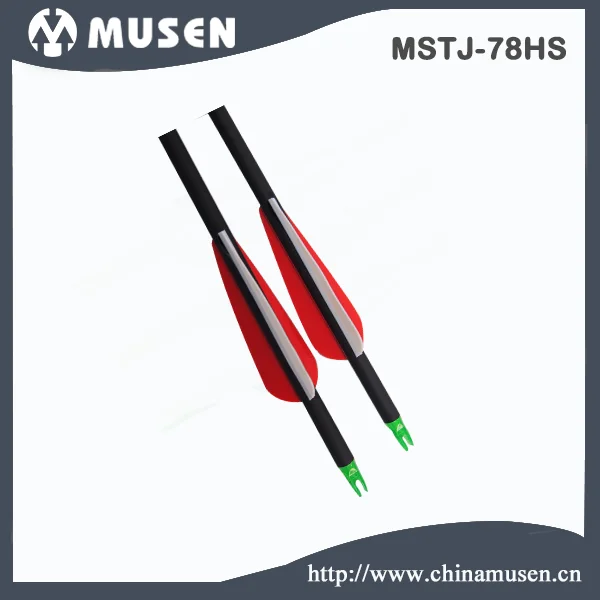 Стрелы Musen 7,8 мм OD 30 дюймов Spine 500 Углеродные для стрельбы комбинированным/рекурсивным луком