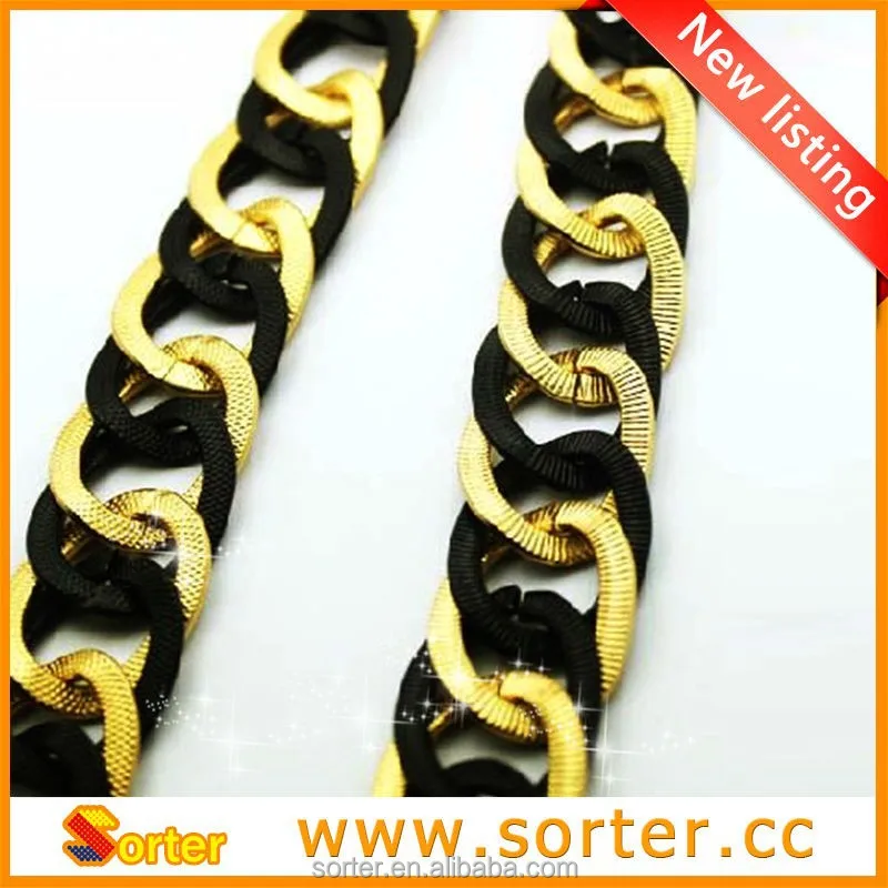 fashionable golden chains for handbag and garment accessories