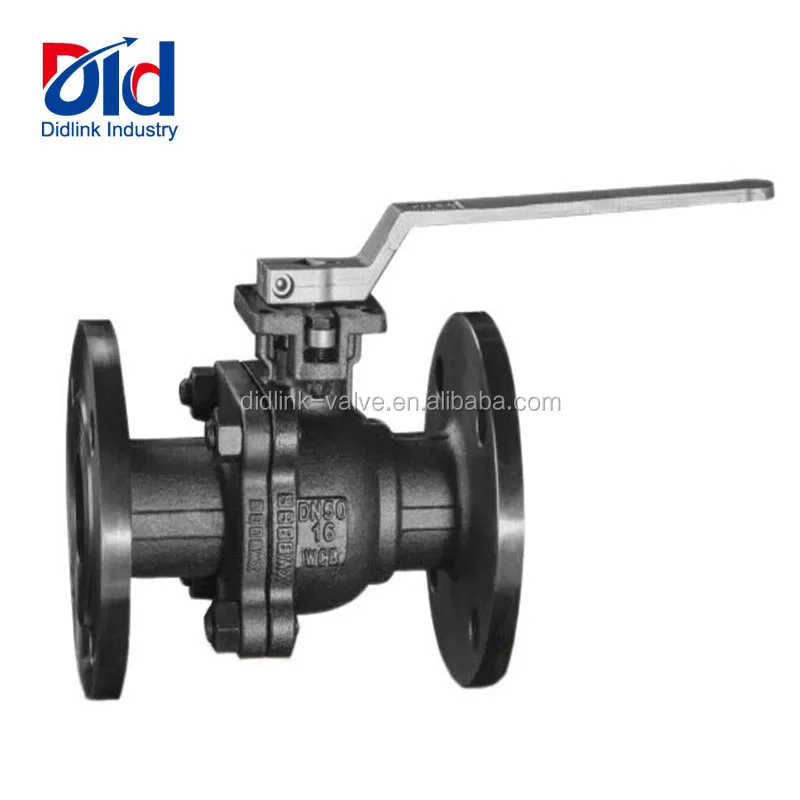 Cast Steel WCB DN50 PN16 Flanged Manual Operated Black Body Ball Valves