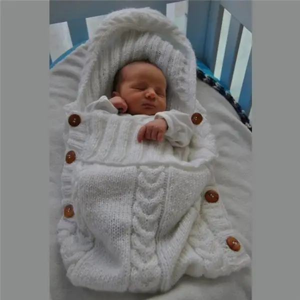 Baby Swaddle Wrap Warm Wool Crochet Knitting Pattern Baby Sleeping Bag Cocoon Sleep Sack Papoose Baby Swaddling Blankets