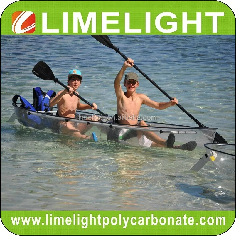 LIMELIGHT night tour transparent kayak clear canoe crystal boat glass ship