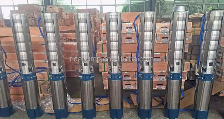 RIDA 4 Inches 1HP - 10 HP DC Brushless Motor Plastic POM Impeller Submersible Deep Well Water Pump