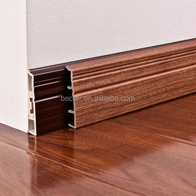 80mm PVC Baseboard Trim Profile Vinyl Floor Skirting Board Of USA