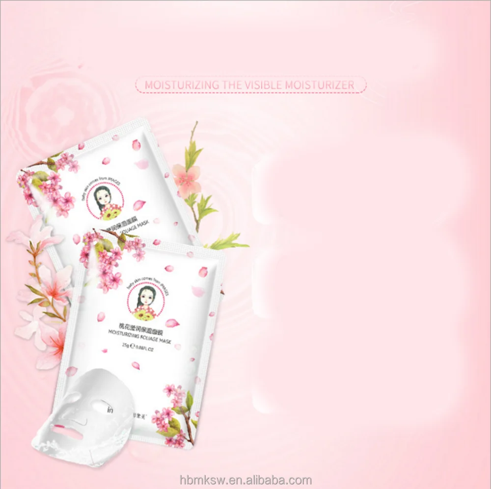 Super Natural Peach Hydrating Facial Mask peach bright Peach Blossom Silk Facial Mask with whitening & Anti-wrinkle effect