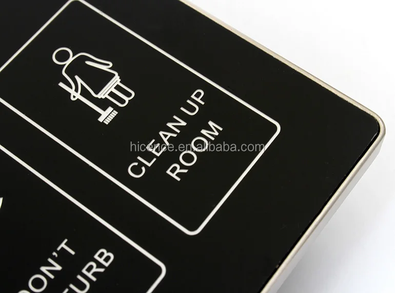 Tempered Glass Touch Panel Zinc Alloy Frame DND MUR Indoor Control Switch with hidden ring bell switch smart