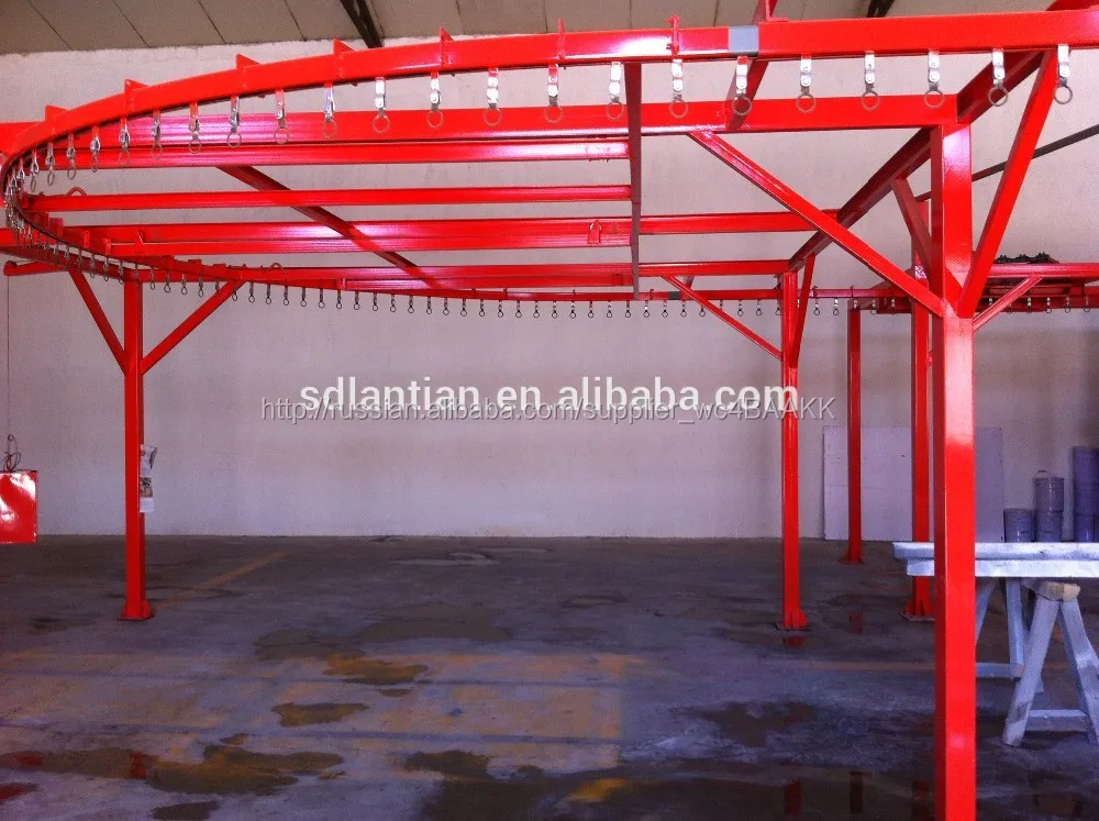 Automatic powder coating production line