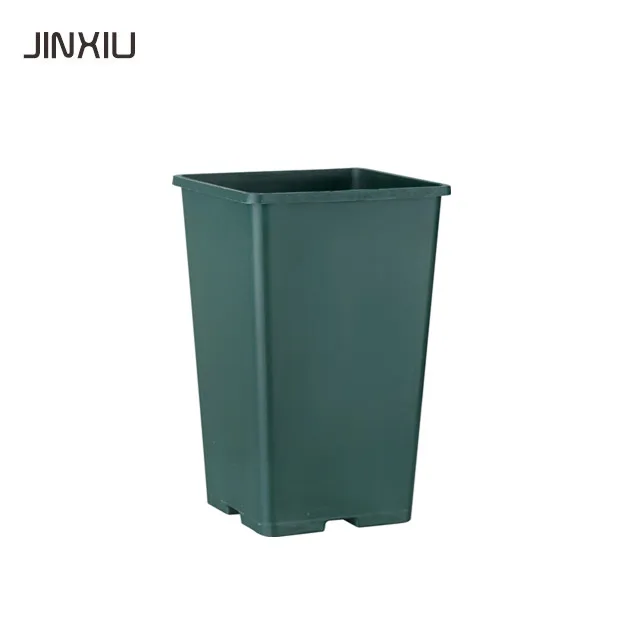 Durable plastic square gardening deep flower pots / square plant pots / resin flower pots