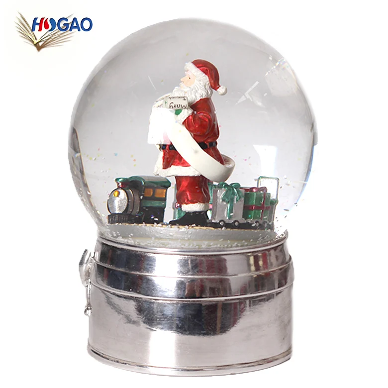 Glass water ball, custom snow globe,Christmas water snow globe for souvenir