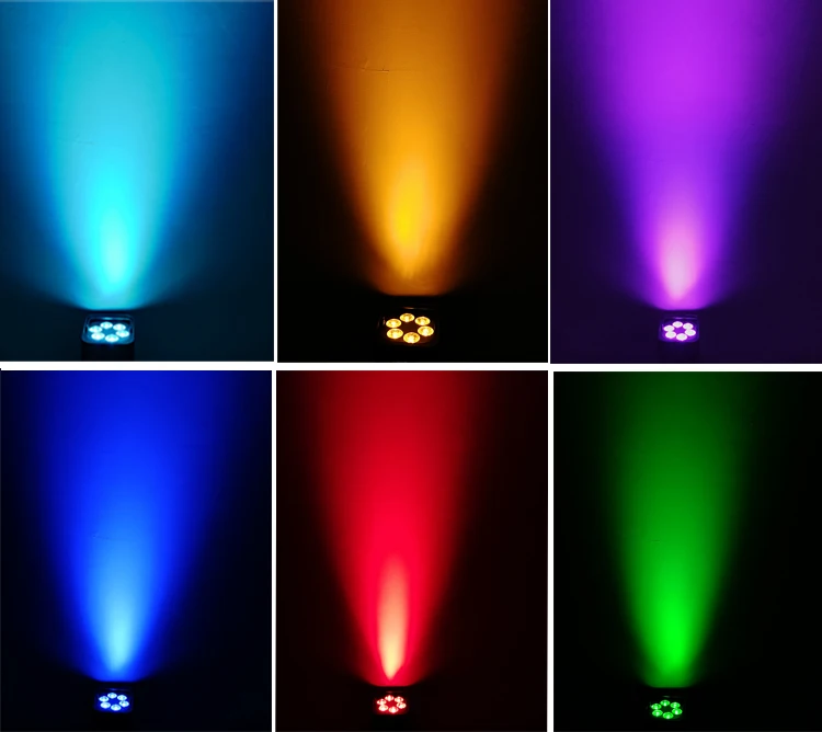 6x12W RGBWA UV 6in1 Wifi Mobile Phone Control LED Stage Uplight Wireless DMX Rechargeable Battery Powered Par Light
