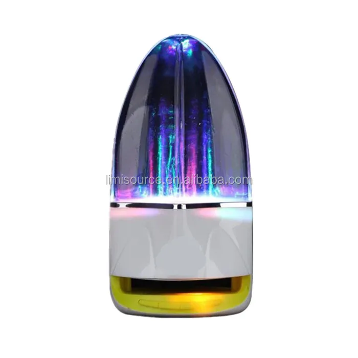 Gift Water Drop Subwoofer Colorful LED Lamp Fountain Water Dance Wireless Music Speaker Support TF Card Stereo Bass