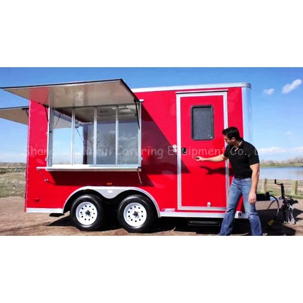 various color mobile ice cream trailer kiosk