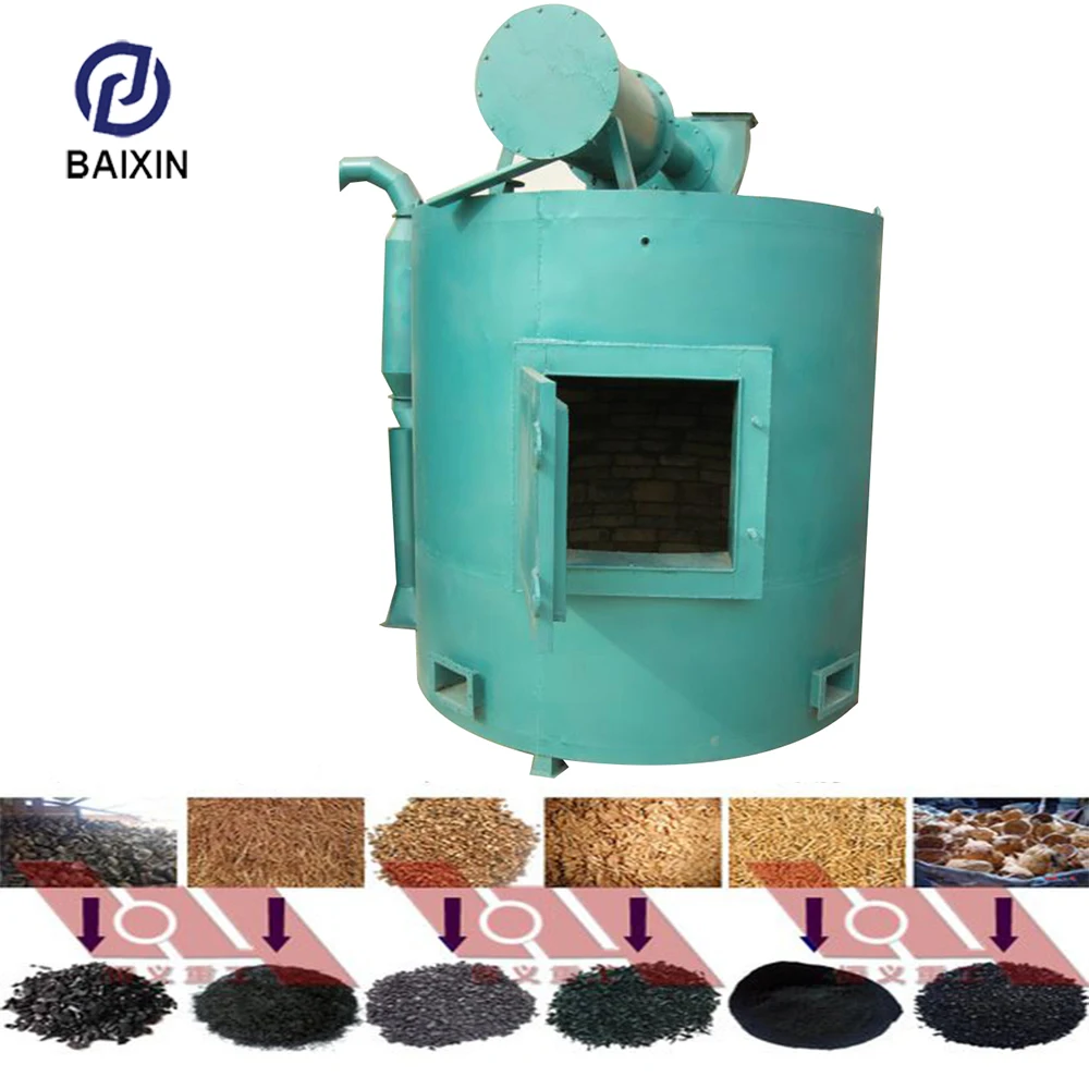 Smokeless charcoal production kiln/charcoal making machine plant/charcoal making oven