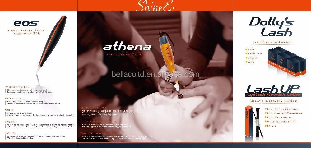 ATHENA metal body permanent makeup machine with anti-backflow cartridge