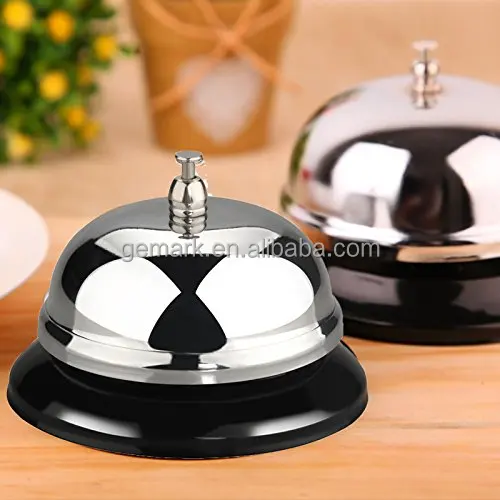 Metal Cast Iron Reception Desk Bell For Kitchen Hotel Service Call