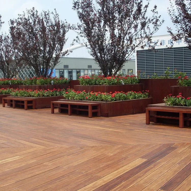 
flat grain waterproof floor custom making OEM outdoor bamboo plank 