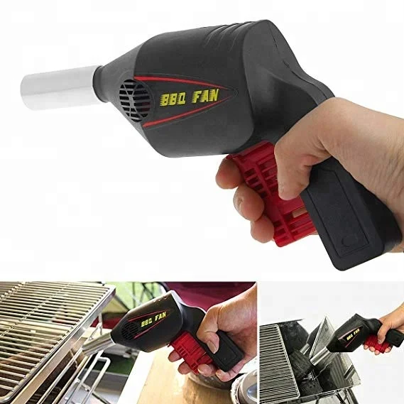 BBQ Fan Outdoor Barbecue Air Blower, Portable BBQ Fan for Camping Fire Tool, Black For BBQ