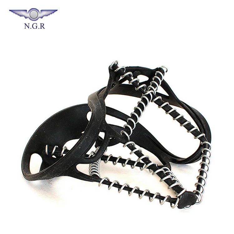 Winter outdoor safety shoes anti-slip rubber snow ice grippers