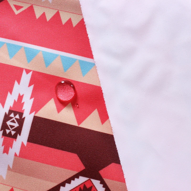 
High quality 320d wet wicking coated polyester taslan fabric with pattern printing 