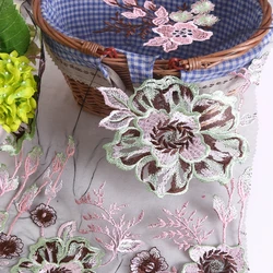 HLPD059 Rope  Innovative Products  Flat Embroidery Mesh 3D Tulle Colorful Lace Fabric
