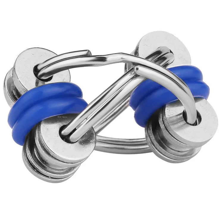 New Type Key Ring Hand Fidget Spinner Metal Key Chain Finger Spinner Toy ADHD EDC Focus Anti Stress Works Reliever 8 Color